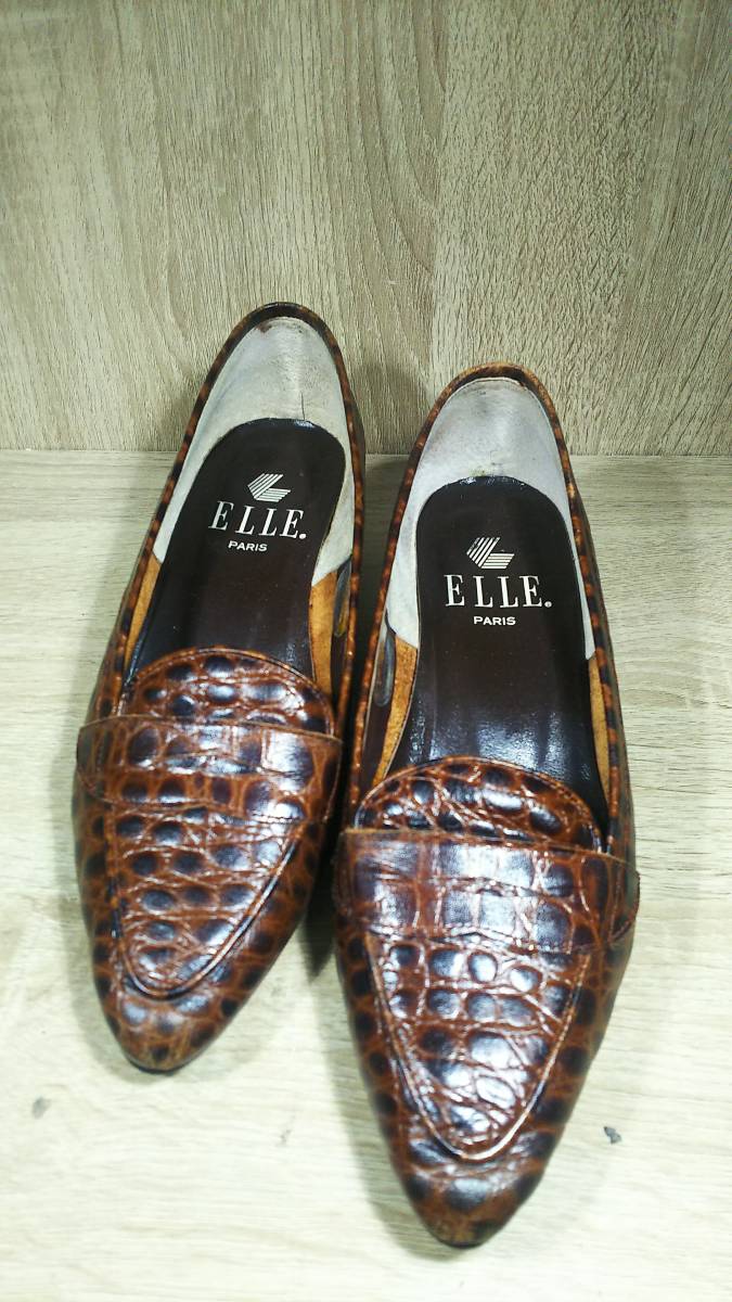 ELLE・革パンプス/34インチハーフ/中古品/まとめ取引歓迎拍卖