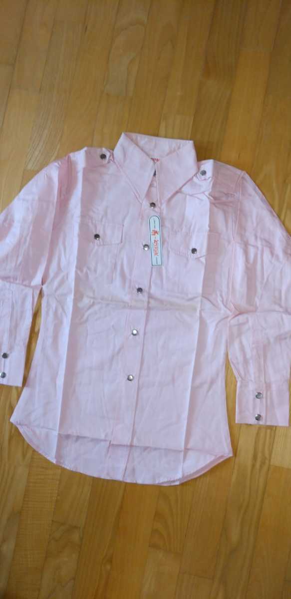 M-27 1970年代品 訳あり 送料込◆SIVASON 長袖ウエスタンシャツ 昔の品 ピンク S拍卖