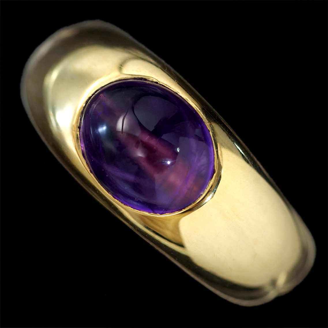 F0774【Tiffany&Co. 1837】ティファニー アメジスト 最高級18金無垢リング サイズ9号 重量8.0g 縦幅8.5mm拍卖
