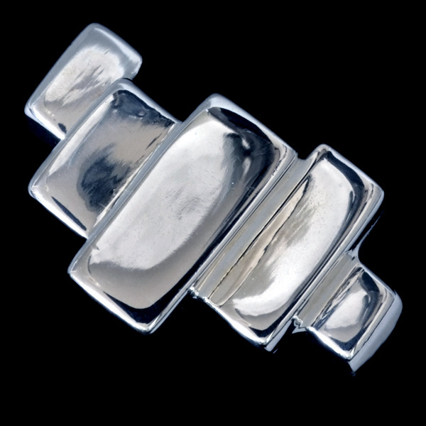 *S2335-S9【quique】Art Jewelry SLVリング SPAIN New サイズ9 重さ約9.5g 縦幅約12.7mm拍卖