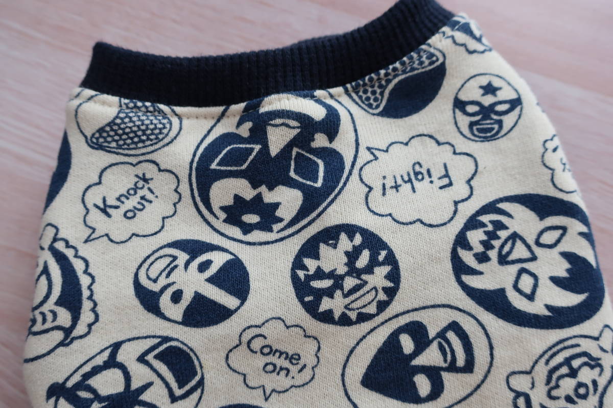 【3S】レスラー柄 トレーナー 小型犬 犬服 ドッグウエア ハンドメイド拍卖