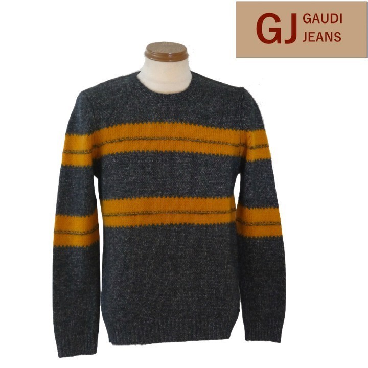 【秋冬SALE】 ガウディ/GAUDI ボーダーニット 46サイズ拍卖