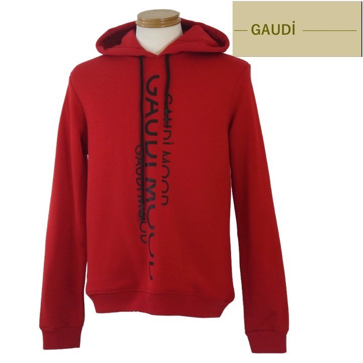 【秋冬SALE】ガウディ/GAUDI プリントパーカー 48サイズ 088-赤拍卖