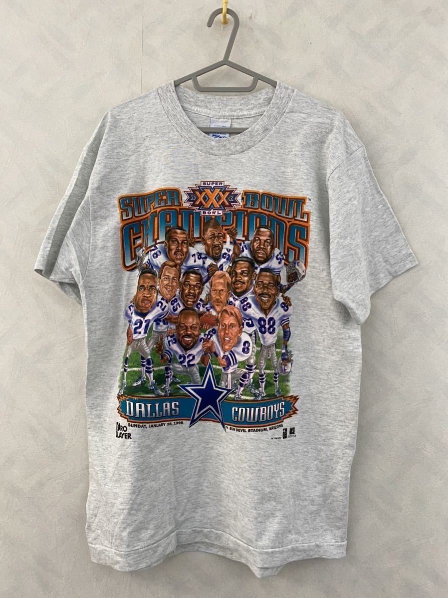 Dallas Cowboys 1995 第30回スーパーボウル優勝記念Tシャツ M ダラス・カウボーイズ MADE IN U.S.A. NFL SALEM SPORTSWEAR SUPER BOWL拍卖