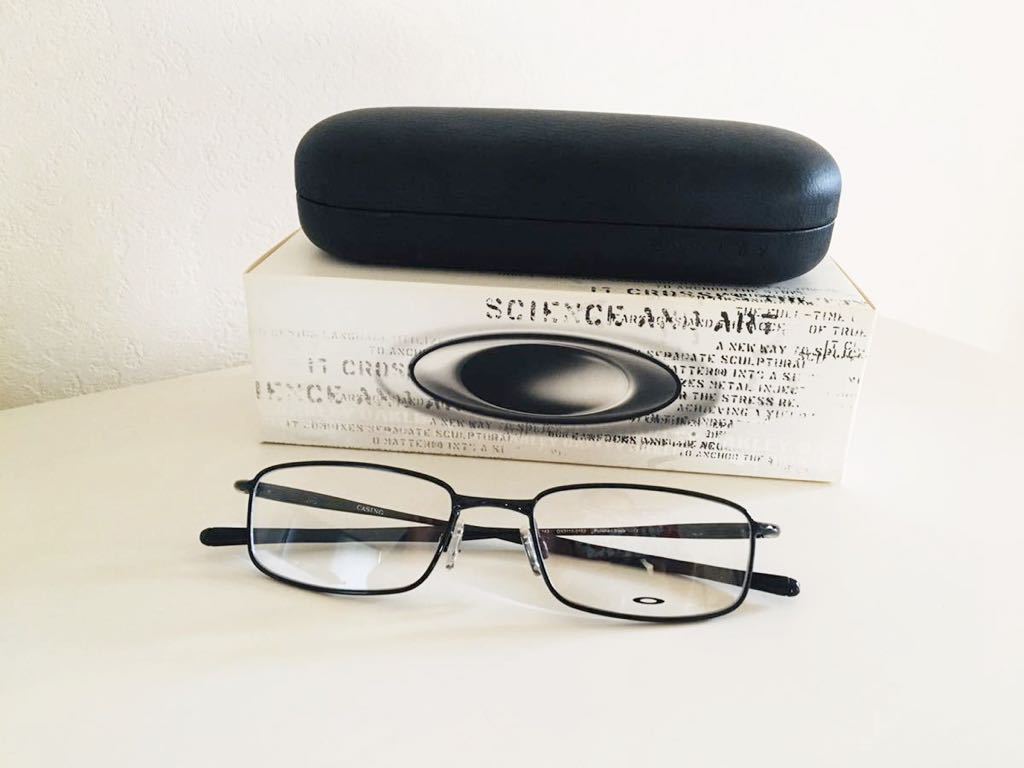 新品未使用☆OAKLEY オークリー メガネフレーム CASING(52) ケーシング Pol.Black☆眼鏡拍卖