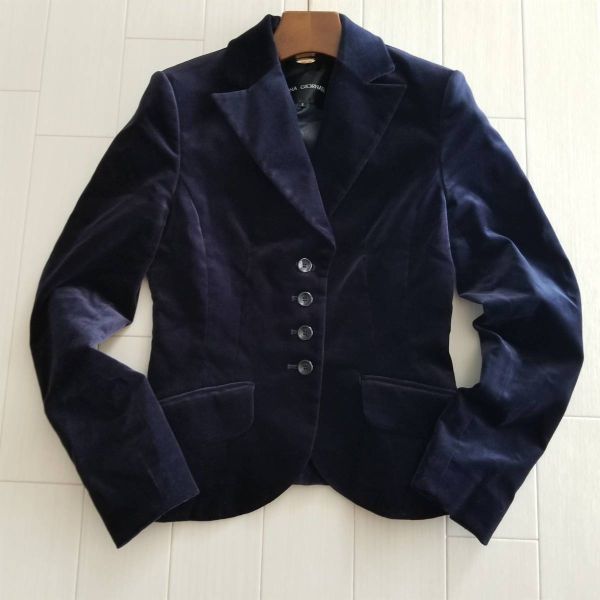 BUONA GIORNATA ボナジョルナータ ジャケット テーラード ネイビー サイズS レディース コットン ポリエステル J17拍卖