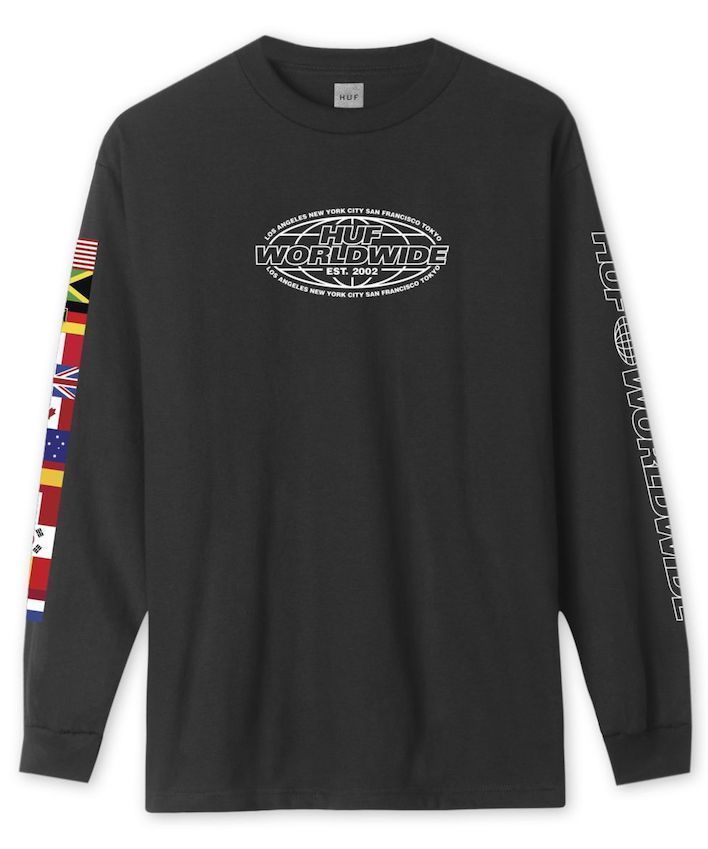 HUF World Tour L/S T-Shirt Black S Tシャツ拍卖