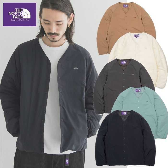 新品国内正規Mサイズ THE NORTH FACE PURPLE LABEL ノースフェイス パープルレーベル ダウンカーディガン カラーgray 軽くしっかり暖かい拍卖