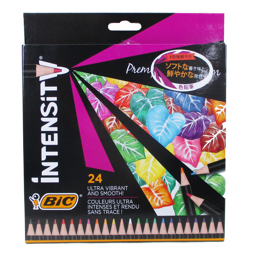 送料無料メール便 色鉛筆 Intensity 24色 Bicジャパン ITS-WDCCPPK24/1325x3個セット/卸拍卖