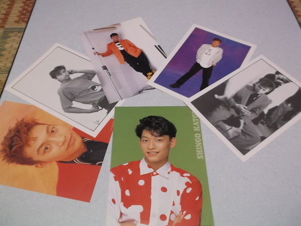 ★ 香取慎吾 SMAP スマップ 【 25.5×18cm 1994大型フォトカード 5枚 封筒付き + 両面ポートレート1枚 】拍卖