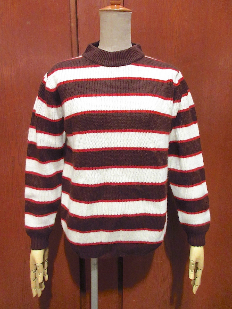 ビンテージ70's●STUDIO 33ボーイズボーダーセーターsize L(16-18)●220305r2-k-swr古着ニット長袖トップスキッズ子供服拍卖