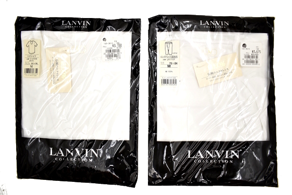 ★送料無料★新品 袋入り★LANVIN COLLECTION ランバン コレクション グンゼ★大丸百貨店 定価 6825円 メンズアンダーウェア 上下セット M拍卖
