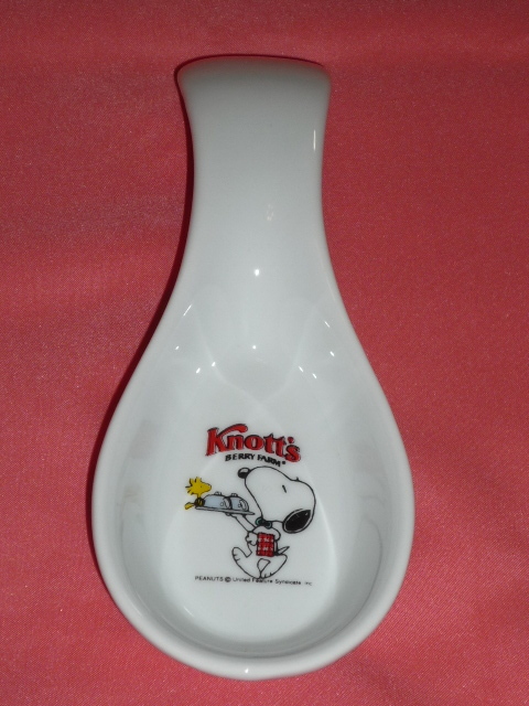 激レア!海外モノ♪Knott's Berry Farm スヌーピー&ウッドストック 陶器製 レンゲ 蓮華 れんげ 大拍卖