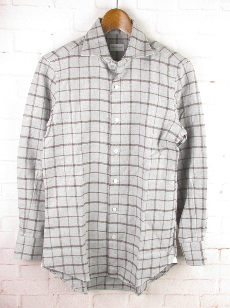 LFS6561 ERRICO FORMICOLA エッリコフォルミコラ ホリゾンタル ネルシャツ 14 1/2 | 37 美品拍卖