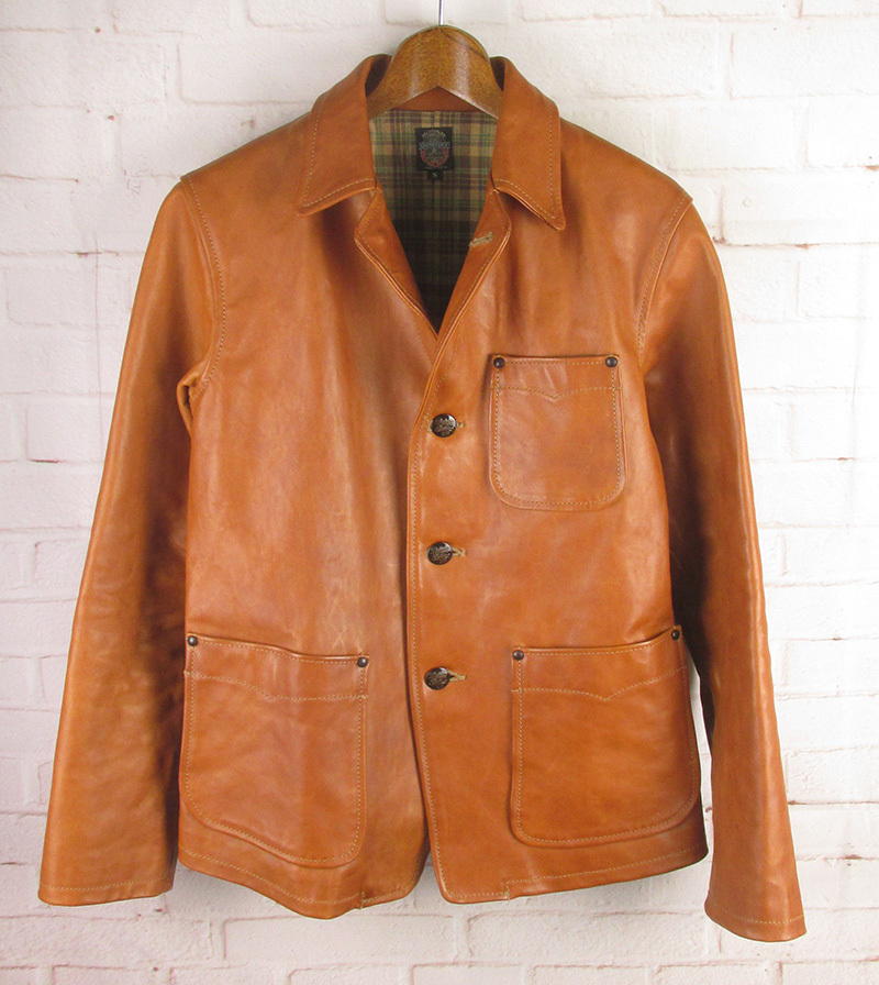 LFJ17664 DELUXEWARE デラックスウエア マシュー ホースハイド レザージャケット S 美品拍卖
