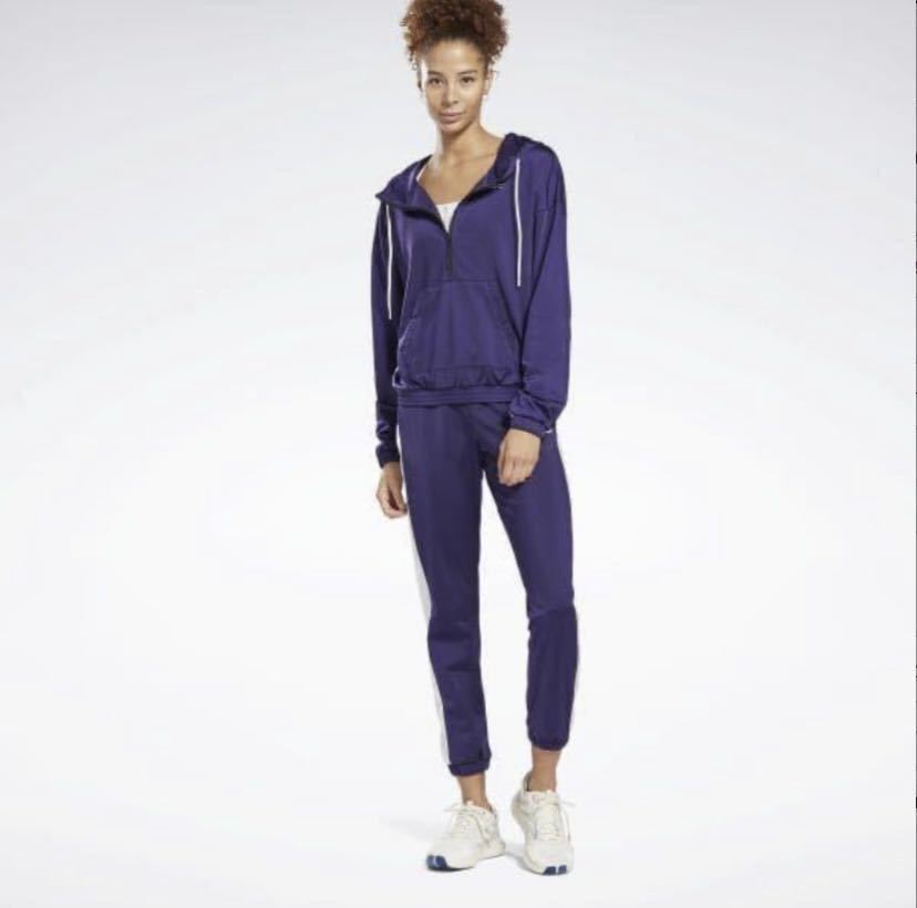 新品 定価8789円 リーボック トラックスーツ ジャージ 上下 セットアップ Mサイズ GI8789 パープル拍卖