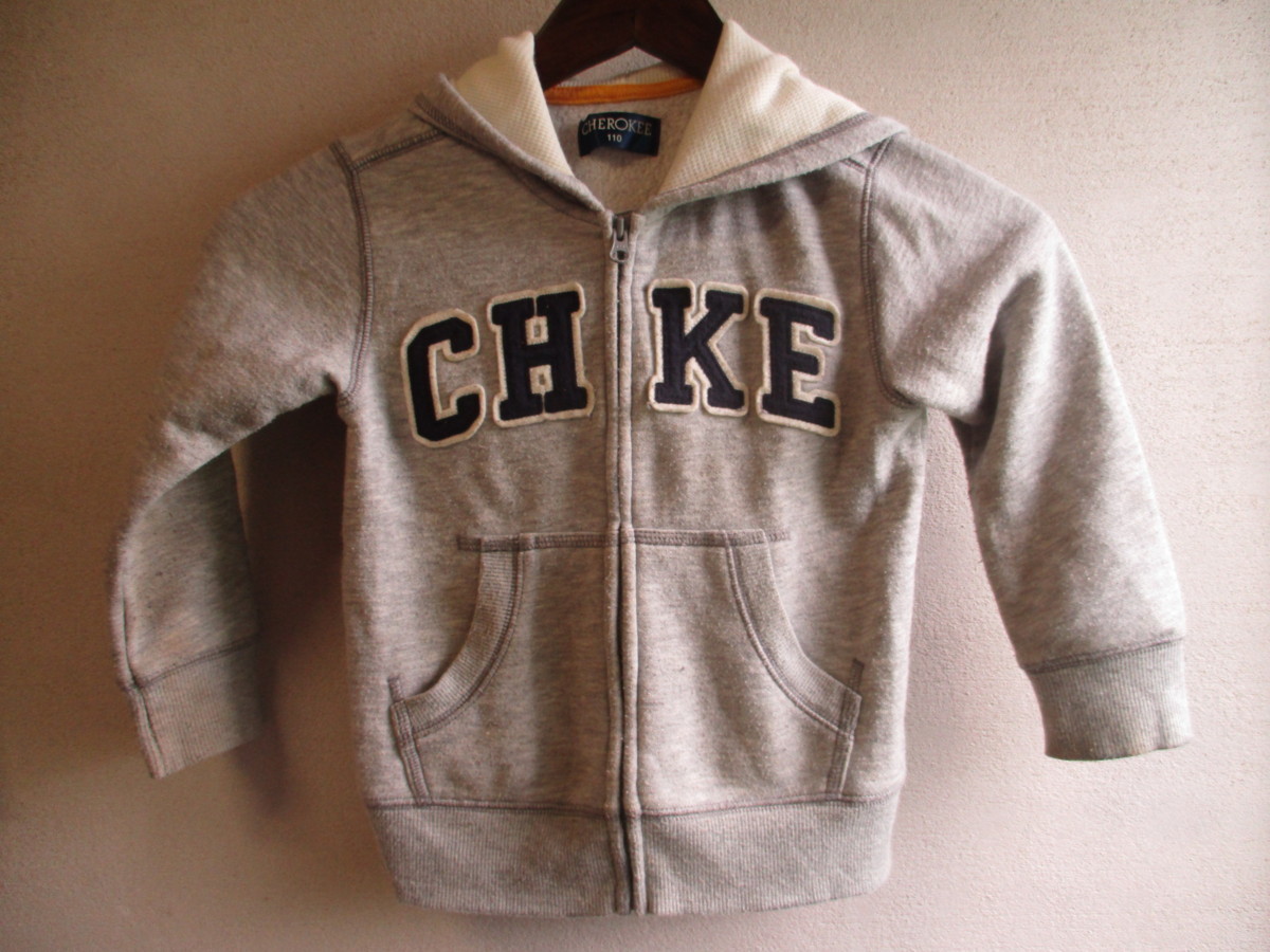 【CHEROKEE】 パーカ キッズ サイズ:110 色:グレー 身丈:41 身幅:33 肩幅:30/DAZ拍卖