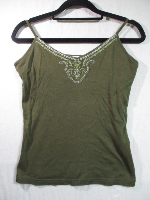 【HUSHUSH】キャミソール サイズ160色グリーン身丈48身幅37/CAB拍卖