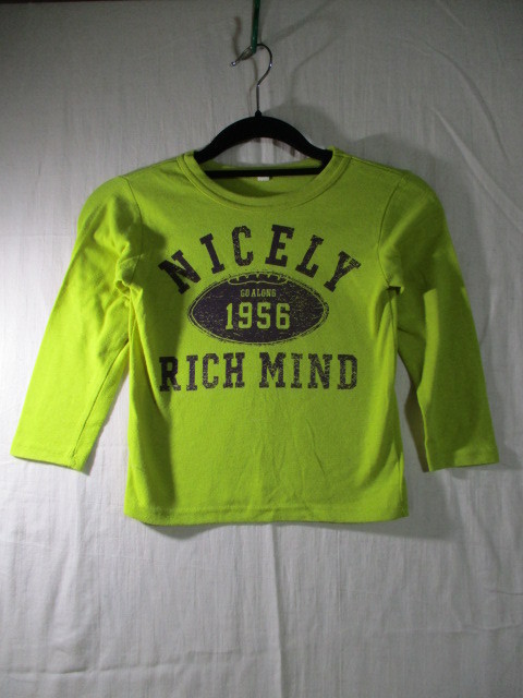 【西松屋】長袖Tシャツ サイズ110色イエロー身丈39身幅31/CAO拍卖