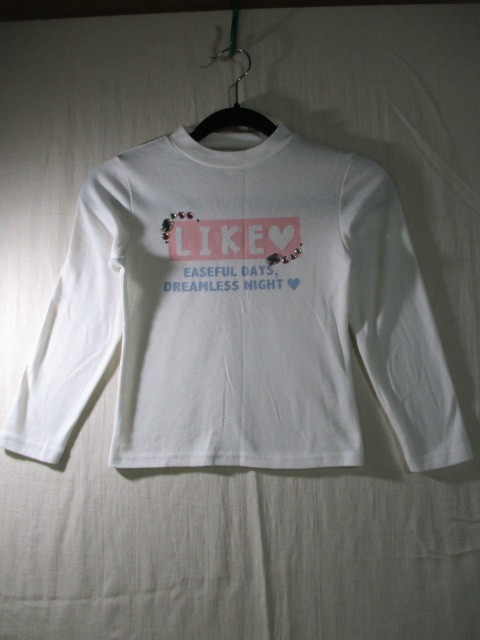 【カットソー】サイズ130色ホワイト身丈43身幅30肩幅31/CAQ拍卖