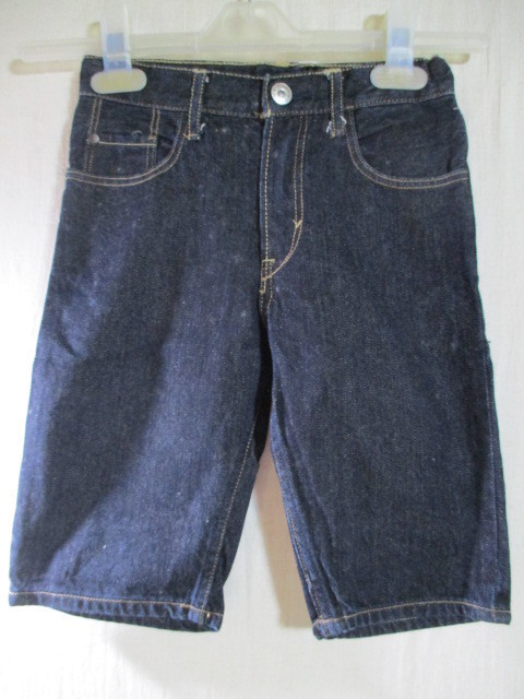 【H&M】半ズボン デニム サイズ120色ブルー総丈41股上21/DAV拍卖