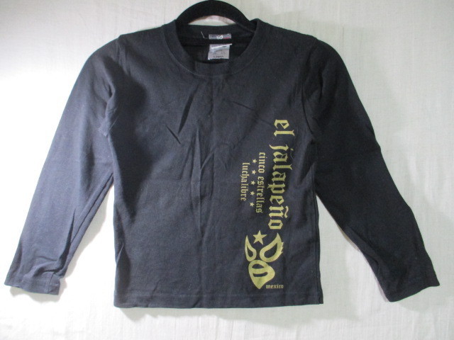 【el jalapeno】長袖Tシャツ サイズ110色ブラック身丈43/DAM拍卖