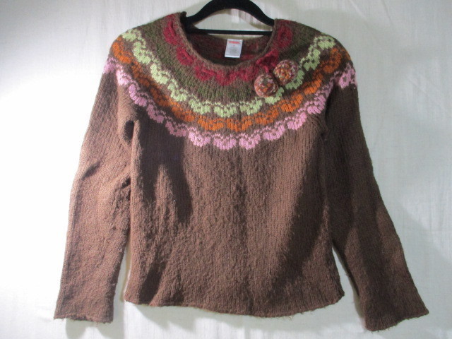 【GYMBOREE】セーター サイズ10色ブラウン身丈46身幅35肩幅33/CAS拍卖