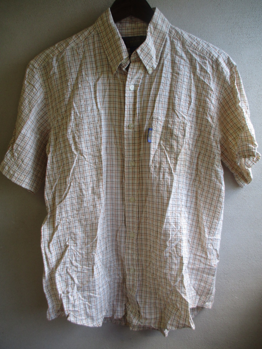 【KIKI】 半袖シャツ メンズ サイズ:L 色:ベージュ 身丈:76 身幅:47 肩幅:45/MAL拍卖