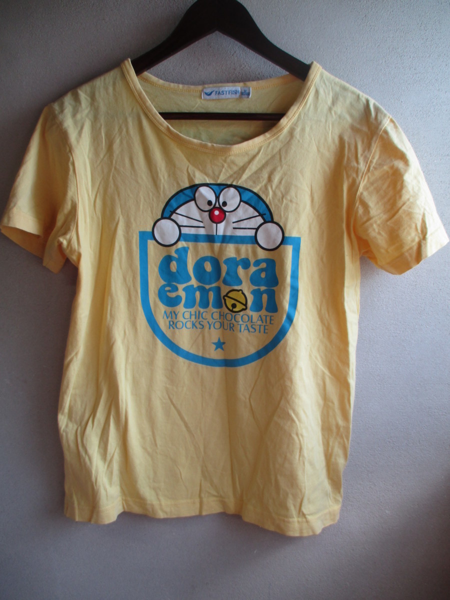 【FAST FISH】Tシャツ メンズ サイズ:M 色:イエロー 身丈:60 身幅:43 肩幅:43/JAH拍卖