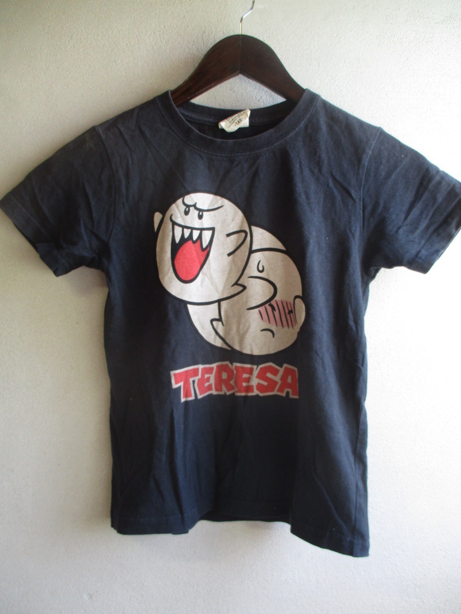 【SUPER MARIO】 Tシャツ キッズ サイズ:140 色:ブラック 身丈:50 身幅:35 肩幅:33/FAW拍卖