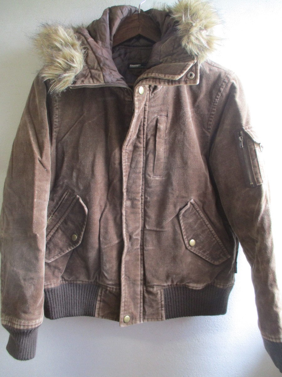 【ANQUIET】 ジャケット レディース サイズ:F 色:ブラウン 身丈:58 身幅:50 肩幅:41/NAP拍卖