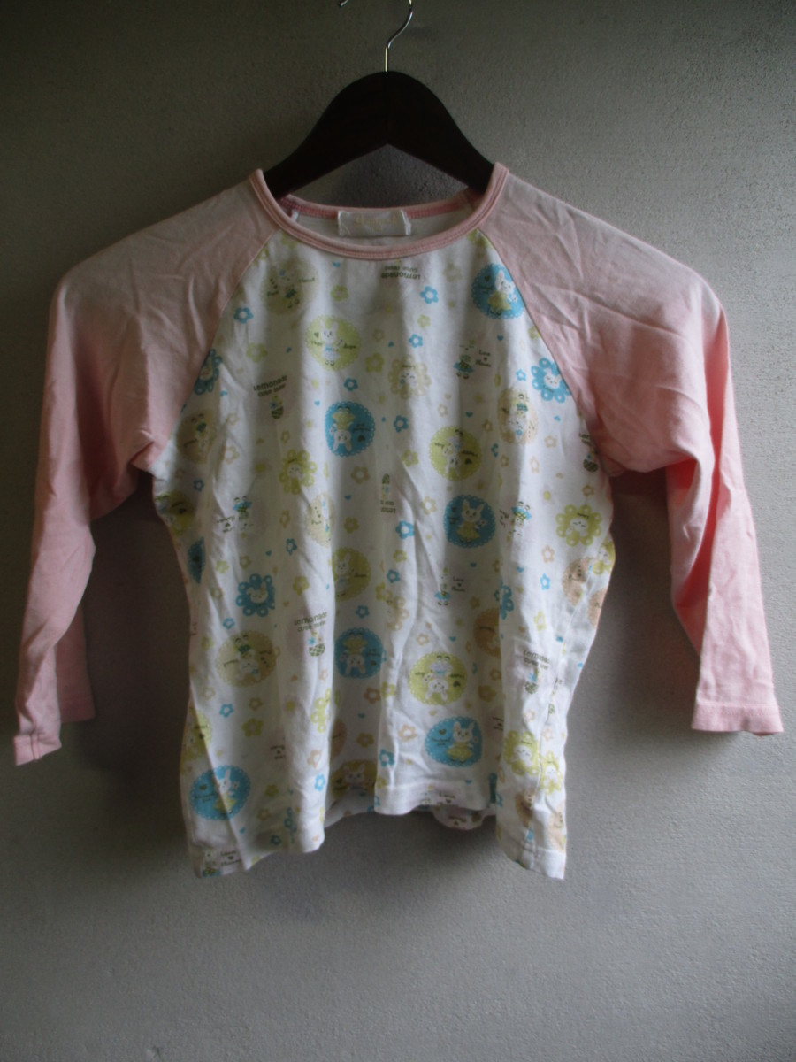 【Lemonade】 パジャマ 上のみ キッズ サイズ:120 色:ピンク 身丈:42 身幅:41 肩幅:32/BAV拍卖