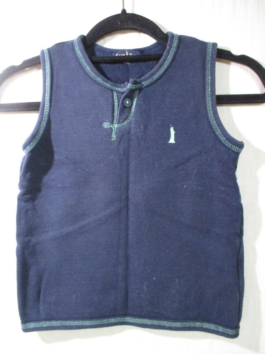 【EAST BOY】ベスト サイズ110色ブルー身丈38身幅32肩幅26/EAG拍卖