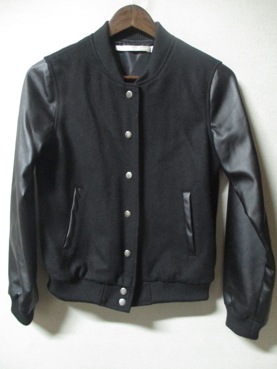 【more happiness for more...】 ジャンパー レディース サイズ:S 色:ブラック 身丈:57 身幅:46 肩幅:38/BAD拍卖