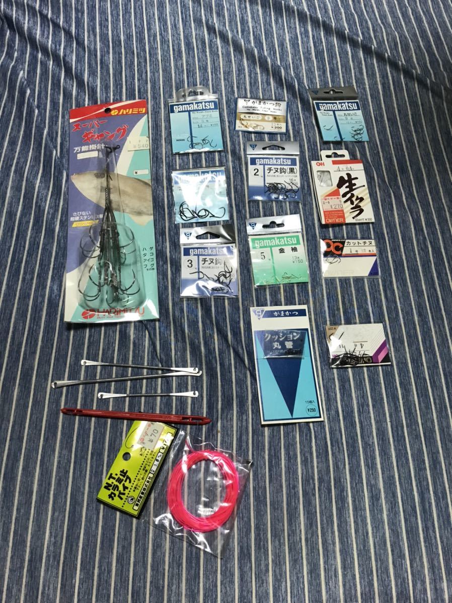 釣り針 針外し セット まとめ 未使用含む ハゲ チヌ せいご 金袖 丸管 4号 3号 2号 8号 9号拍卖
