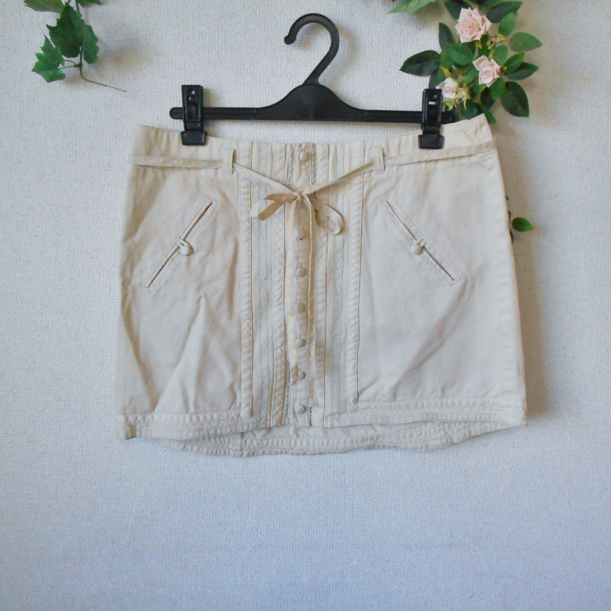 ドラッグストアーズ DRUG STORES ひも リボン 付 ミニ スカート エプロン タブリエ 3拍卖