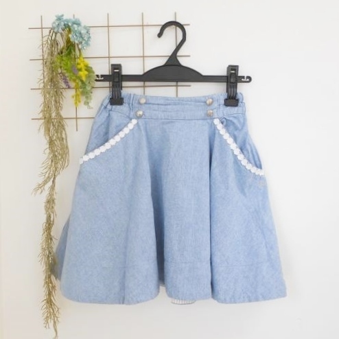 ポンポネット pom ponette ナルミヤ M 150cm 春夏向き スカート ボトム拍卖