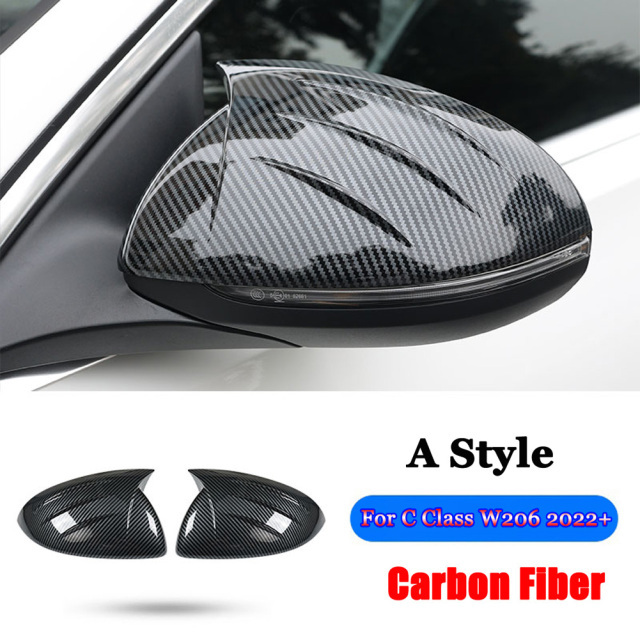 M カーボン柄 メルセデスベンツCクラスW206C200C220 C260C3002022バックミラーカバーカーアクセサリー保護ステッカー用拍卖
