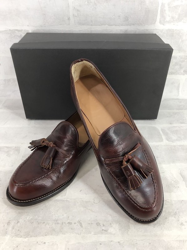 TALSA タルサ レザー タッセルローファー シューズ ビジネスシューズ SIZE:9 ブラウン 箱有 MH632021092305拍卖