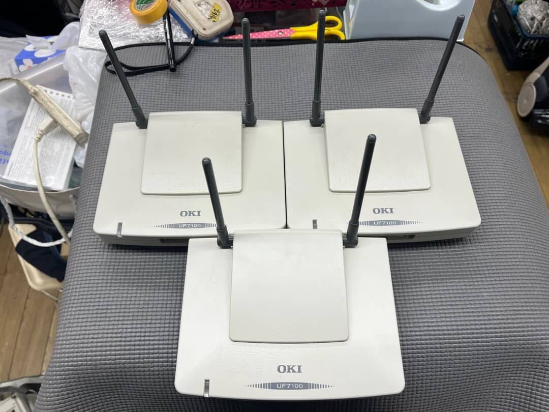 GW7643 OKI 接続装置 ビジネスフォン UF7100-V5 セツゾクソウチ(ND)15年製 3台セット拍卖