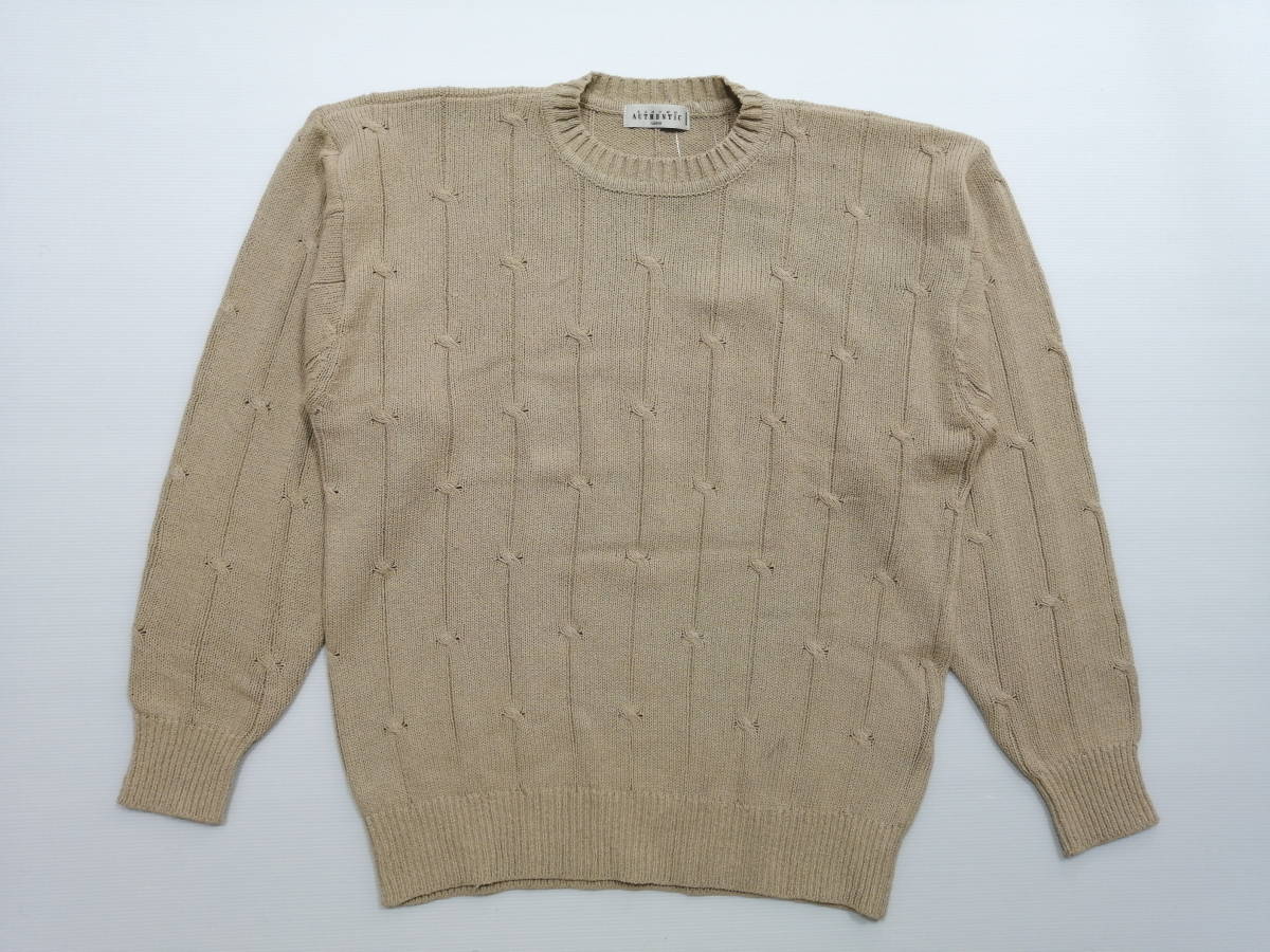 新品 14000円+税 オーセンティックレナウン ニットセーター コットンセーター 大幅定価割れ 石瀬4031拍卖