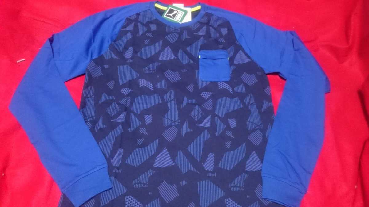 【新品】プーマ 長袖Tシャツ XL 青×紺拍卖