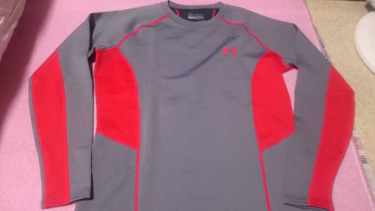 【新品】アンダーアーマー フィッティドLSクルー長袖シャツ XL グレー拍卖