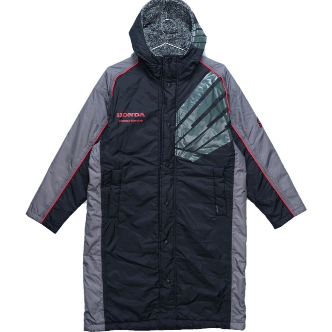 【送料無料】Honda Racing(ホンダレーシング)/裏ボア ベンチコート/中綿/ウイングマーク/ブラック/Mサイズ拍卖