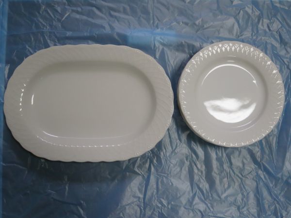 食器 長皿1枚+中皿4枚セット オードブル 白 ホワイト 陶器 ティーパーティー 取り分け ケーキ皿拍卖