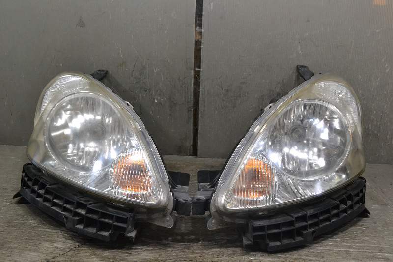 ライフ C 後期(JB5) 純正 スタンレー 破損無 取付OK 動作保証 ヘッドライト 左右セット ハロゲン レベライザー付 P6695 K056658拍卖