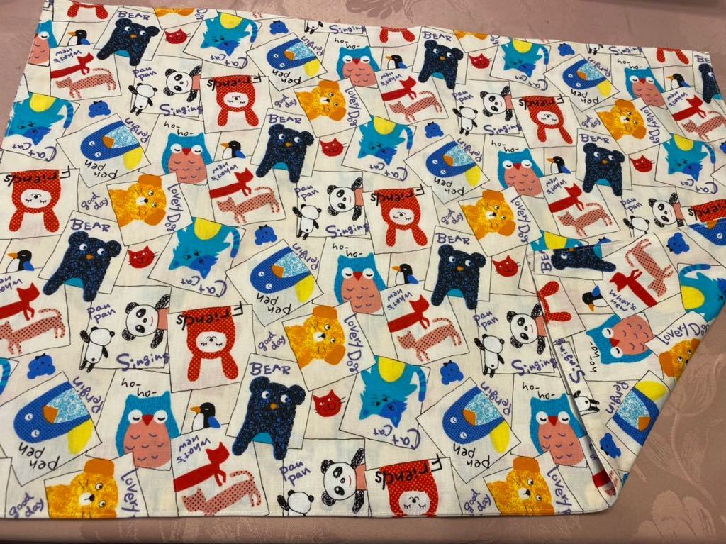 No.612 大判裏付ランチョンマット ハンドメイド 40x60 アニマル柄拍卖