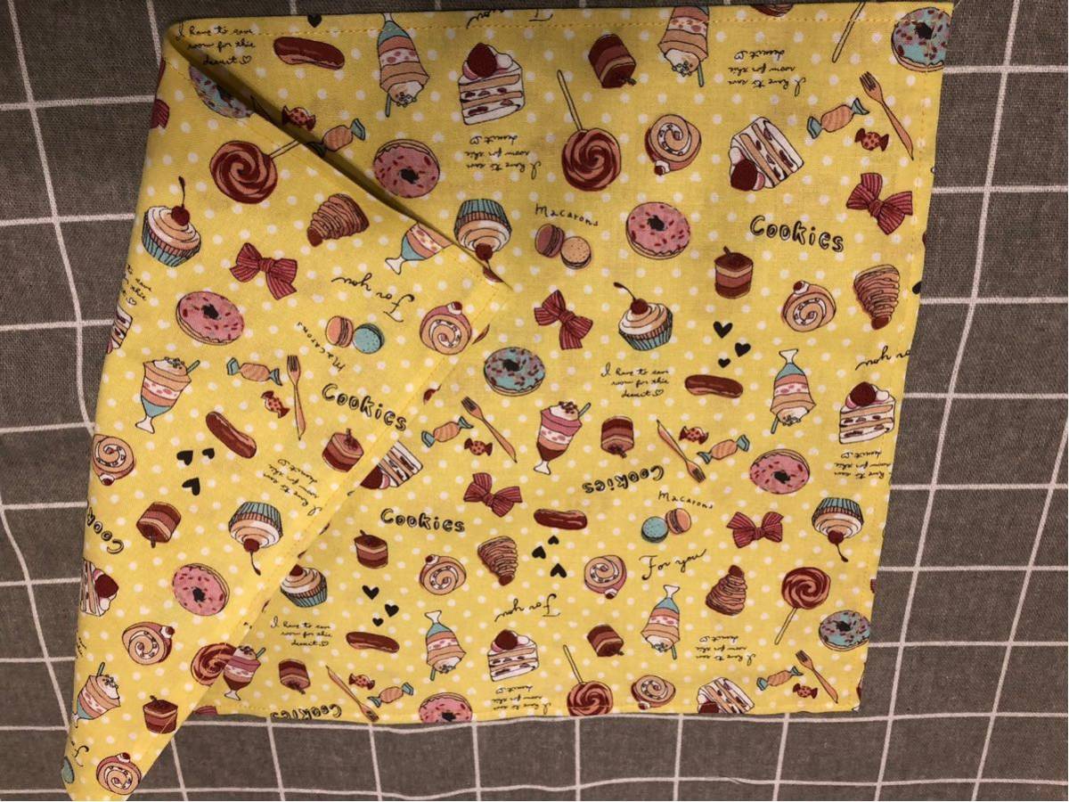 No.124 裏付ランチョンマット ハンドメイド 25x35 スイーツ 黄色女の子拍卖