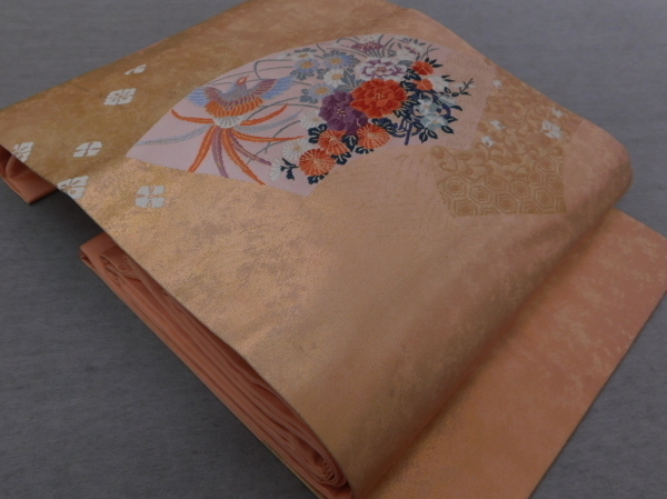 〔楽布〕P11594 しなやかな本引箔名古屋帯 lk拍卖
