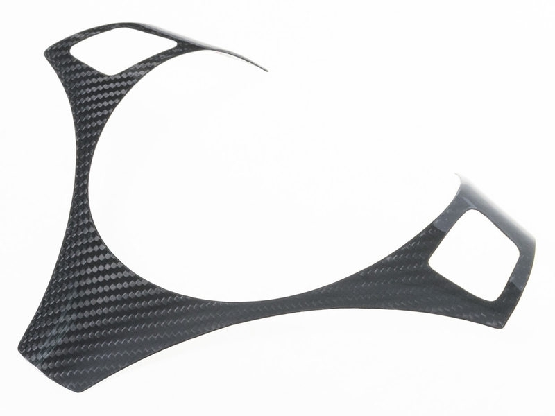 BMW用 E90 E92 E93 後期 LCI用 リアル カーボン 貼付けタイプ ステアリング トリム カバー拍卖